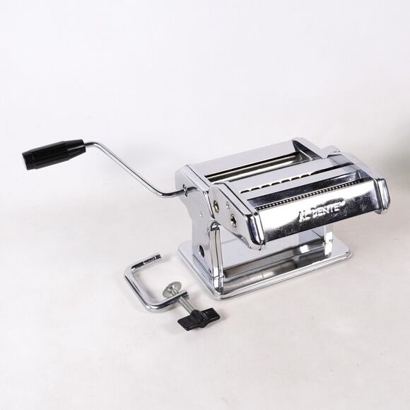 Villaware Al Dente Pasta Maker Spaghetti Machine 7 Levels Thickness Metal Chrome - Picture 2 of 16